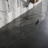 Brauer Caniveau de douche - 160x7x6.7cm - flasque de sol peu profonde - sortie latérale - grille de carrelage réversible - inox SW110922