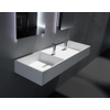 Crosstone Solid surface standaard wastafel B120xD40xH15cm rechthoek wit mat CTS2030 Crosstone Solid surface standaard wastafel B120xD40xH15cm rechthoek wit mat CTS2030