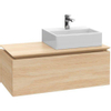 Villeroy en Boch Legato onderkast met 1 lade voor opzetwastafel rechts 100x50x38cm zonder verlichting glanswit 0124549 Villeroy en Boch Legato onderkast met 1 lade voor opzetwastafel rechts 100x50x38cm zonder verlichting glanswit 0124549