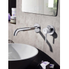 Hotbath Buddy mitigeur de lavabo encastré bec courbé 2 rosaces nickel brossé SW11277