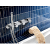 Hotbath Buddy Thermostat encastrable avec 2 manettes et robinet bain nickel brossé SW11304