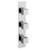 Hotbath Bloke inbouwthermostaat met 2 stopkranen verticaal chroom SW11076 Hotbath Bloke inbouwthermostaat met 2 stopkranen verticaal chroom SW11076