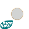 FugaFlow Eccelente Arredo Miroir avec éclairage rond diamètre 100cm avec éclairage LED indirect avec chauffe miroir et interrupteur infrarouge Or mat SW1123423