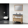 Saniclass Natural Wood Badmeubelset 100cm grey oak met wastafel natuursteen grey stone 2 kraangaten inclusief spiegel SW8026 Saniclass Natural Wood Badmeubelset 100cm grey oak met wastafel natuursteen grey stone 2 kraangaten inclusief spiegel SW8026