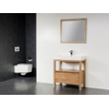 Saniclass Natural Wood Meuble salle de bain avec miroir 60cm Grey Oak avec vasque Blanc 1 trou pour robinetterie SW2268 Saniclass Natural Wood Meuble salle de bain avec miroir 60cm Grey Oak avec vasque Blanc 1 trou pour robinetterie SW2268