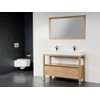Saniclass Natural Wood Badmeubelset 100cm grey oak met wastafel wit 2 kraangaten inclusief spiegel SW8013 Saniclass Natural Wood Badmeubelset 100cm grey oak met wastafel wit 2 kraangaten inclusief spiegel SW8013