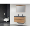 Saniclass Natural Wood Badmeubelset 120cm hangend model grey oak met wastafel natuursteen grey stone 2 kraangaten inclusief spiegel SW3196 Saniclass Natural Wood Badmeubelset 120cm hangend model grey oak met wastafel natuursteen grey stone 2 kraangaten inclusief spiegel SW3196