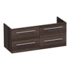 Saniclass Exclusive Line onderkast 119x45.5x50cm hangend met 4 softclose lades 2 sifonuitsparingen MFC Legno Antracite SW30736 Saniclass Exclusive Line onderkast 119x45.5x50cm hangend met 4 softclose lades 2 sifonuitsparingen MFC Legno Antracite SW30736