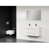 Saniclass XS line badmeubel met spiegel 80x38cm hoogglans wit SW2353 Saniclass XS line badmeubel met spiegel 80x38cm hoogglans wit SW2353