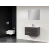 Saniclass Smallline 100 badmeubel met spiegel Black diamond keramisch 1 kraangat SW7078 Saniclass Smallline 100 badmeubel met spiegel Black diamond keramisch 1 kraangat SW7078