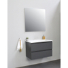 Adema Bella badmeubel met acryl wastafel zonder kraangat met spiegel 80x55x46cm Antraciet mat Flat Pack SW539003 Adema Bella badmeubel met acryl wastafel zonder kraangat met spiegel 80x55x46cm Antraciet mat Flat Pack SW539003