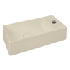 Xenz Rosa plan lave-mains - 20x20x11cm - vasque droite - trou robinet droite - sable mat (beige) SW1159618