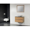 Saniclass Natural Wood Badmeubelset hangend 80cm grey oak met waskom wit 0 kraangaten met spiegel SW17556 Saniclass Natural Wood Badmeubelset hangend 80cm grey oak met waskom wit 0 kraangaten met spiegel SW17556