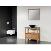 Saniclass Natural Wood Badmeubelset staand 80cm grey oak met waskom zwart 0 kraangaten met spiegel SW17558 Saniclass Natural Wood Badmeubelset staand 80cm grey oak met waskom zwart 0 kraangaten met spiegel SW17558
