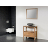 Saniclass Natural Wood Meuble salle de bain avec miroir 60cm Grey Oak avec vasque à poser en pierre naturelle SW17565 Saniclass Natural Wood Meuble salle de bain avec miroir 60cm Grey Oak avec vasque à poser en pierre naturelle SW17565