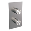 BRAUER Brushed Edition inbouwthermostaat - inclusief inbouwdeel - 2 gladde knoppen - PVD - geborsteld RVS SW538333