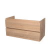 BRAUER Solution Meuble sous vasque 99x45.5x50cm 2 tiroirs Chêne massif Smoked Oak SW393244