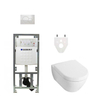 Villeroy & Boch Subway 2.0 DirectFlush ceramic+ toiletset met Geberit reservoir en bedieningsplaat wit SW17597