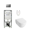 Villeroy en Boch Subway 2.0 DirectFlush toiletset met Geberit reservoir en bedieningsplaat softclose matchroom SW17687