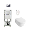 Villeroy Boch Subway 2.0 DirectFlush Toiletset - geberit reservoir - bedieningsplaat - softclose - chroom SW17686