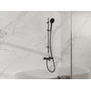 Fortifura Calvi Mitigeur baignoire - avec barre curseur - douchette ronde - flexible lisse - Noir mat SW997396