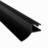 FugaFlow Eccelente Profilé d'évacuation/verrou d'étanchéité/barrière d'eau en verre - universel - 200cm coupable - pour verre 6mm - noir mat SW1467989