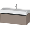 Duravit Ketho 2 meuble sous-lavabo avec 1 tiroir pour lavabo simple 118,4x46x44cm avec poignée anthracite basalte mat SW772700