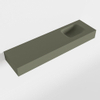 MONDIAZ LEX Opbouwwastafel 110x30x12cm 0 kraangaten wasbak rechts Solid Surface Army mat SW476554 MONDIAZ LEX Opbouwwastafel 110x30x12cm 0 kraangaten wasbak rechts Solid Surface Army mat SW476554