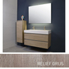 INK Momento set de meuble salle de bains sans poignée avec miroir 100cm gris relief SW17643 INK Momento set de meuble salle de bains sans poignée avec miroir 100cm gris relief SW17643