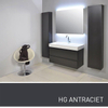 INK Unit badmeubelset greeploos inclusief spiegel 80cm hoogglans antraciet SW17699 INK Unit badmeubelset greeploos inclusief spiegel 80cm hoogglans antraciet SW17699