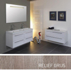 INK Urban badmeubelset met greep inclusief spiegel 120cm relief grijs SW17737 INK Urban badmeubelset met greep inclusief spiegel 120cm relief grijs SW17737