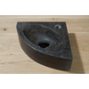 Forzalaqua Turino fontein - 30x30x10cm - hardsteen - kraangat midden - gezoet hardsteen (zwart) FO100021