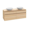 Villeroy & Boch Legato Meuble sous lavabo avec 4 tiroirs pour 2 vasques à poser 160x50x55cm orme 0124818 Villeroy & Boch Legato Meuble sous lavabo avec 4 tiroirs pour 2 vasques à poser 160x50x55cm orme 0124818