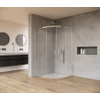 Marenza Casus Cabine de douche - 90x90x200cm - quart de cercle - verre clair - profilé - chrome SW773911