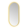 Hotbath &MORE Spiegel Oval - 40x80cm - direct en indirect LED - spiegelverwarming - dimbaar - met afstandsbediening - PVD - geborsteld messing goud SW1245603