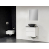 Saniclass New Future XXS Corestone13 gehamerd badmeubel 60cm met spiegel wit SW47859 Saniclass New Future XXS Corestone13 gehamerd badmeubel 60cm met spiegel wit SW47859
