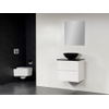 Saniclass New Future XXS Corestone13 waskom zwart badmeubel 60cm met spiegel wit SW47856 Saniclass New Future XXS Corestone13 waskom zwart badmeubel 60cm met spiegel wit SW47856