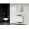 Saniclass New Future XXS Kos waskom badmeubel 80cm hoogglans met spiegel wit SW47861 Saniclass New Future XXS Kos waskom badmeubel 80cm hoogglans met spiegel wit SW47861