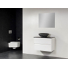Saniclass New Future XXS Corestone13 waskom gehamerd badmeubel 80cm met spiegel wit SW47858 Saniclass New Future XXS Corestone13 waskom gehamerd badmeubel 80cm met spiegel wit SW47858