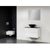 Saniclass New Future XXS Corestone13 waskom zwart badmeubel 80cm met spiegel wit SW47855 Saniclass New Future XXS Corestone13 waskom zwart badmeubel 80cm met spiegel wit SW47855