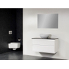 Saniclass New Future XXS Kos waskom badmeubel 100cm hoogglans met spiegel wit SW47860 Saniclass New Future XXS Kos waskom badmeubel 100cm hoogglans met spiegel wit SW47860