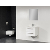 Saniclass Bologna Meuble salle de bain avec miroir 60cm avec deux tiroirs Blanc sw6422 Saniclass Bologna Meuble salle de bain avec miroir 60cm avec deux tiroirs Blanc sw6422