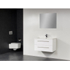 Saniclass Bologna badmeubel met spiegel 80x47cm met twee lades wit sw6427 Saniclass Bologna badmeubel met spiegel 80x47cm met twee lades wit sw6427
