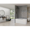 Van Rijn Products ST02 Paroi de baignoire - 120x150cm - incl traitement du verre - noir SW956306