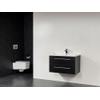 Saniclass Bologna badmeubel 80x47cm met twee lades black wood SW18106 Saniclass Bologna badmeubel 80x47cm met twee lades black wood SW18106