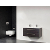 Saniclass Bologna meuble 100cm avec deux tiroirs et deux trous pour robinetterie Black Wood SW10143 Saniclass Bologna meuble 100cm avec deux tiroirs et deux trous pour robinetterie Black Wood SW10143