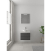 Bruynzeel Combo badmeubelset 60x45cm 1 wasbak 2 lades met spiegel met softclose ceramic grafiet SW383463 Bruynzeel Combo badmeubelset 60x45cm 1 wasbak 2 lades met spiegel met softclose ceramic grafiet SW383463