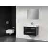 Saniclass Florence badmeubel met spiegel 80x47cm black diamond SW18128 Saniclass Florence badmeubel met spiegel 80x47cm black diamond SW18128