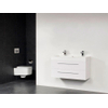 Saniclass Florence meuble 100x48.5cm 2 trous pour robinetterie Blanc brillant SW8261 Saniclass Florence meuble 100x48.5cm 2 trous pour robinetterie Blanc brillant SW8261