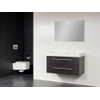 Saniclass Florence badmeubel met spiegel 100x47cm 0 kraangaten black wood SW6802 Saniclass Florence badmeubel met spiegel 100x47cm 0 kraangaten black wood SW6802